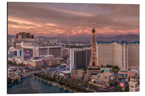 Tableau en aluminium Las Vegas Sunrise