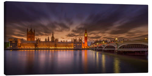 Canvas print London sunset