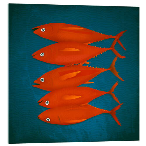 Acrylglasbild Rote Fische