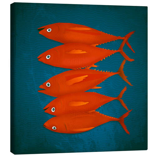 Leinwandbild Rote Fische