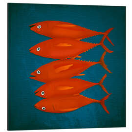 Magnettafel Rote Fische