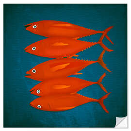 Naklejka na ścianę Red Fish