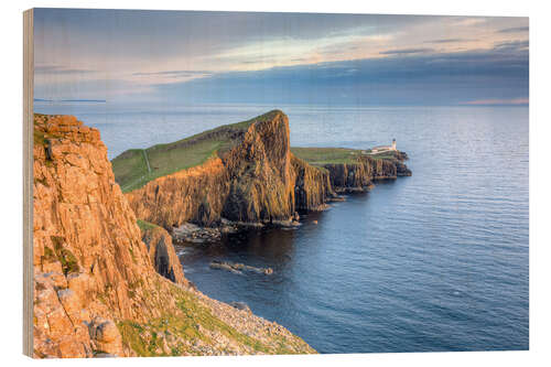 Wood print Neist Point, Isle of Skye, Scotland