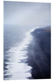 Acrylic print Black beach