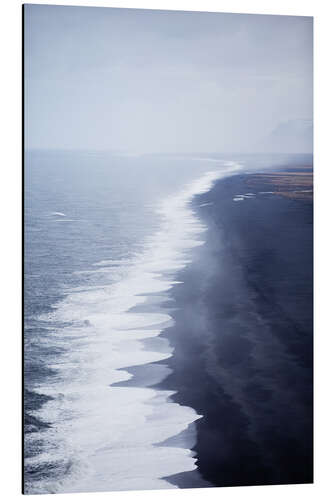 Aluminium print Black beach