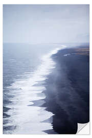 Selvklæbende plakat Black beach