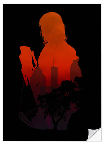 Självhäftande poster The Walking Dead - Daryl Dixon - Alternative fanart