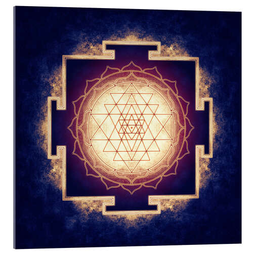 Akryylilasitaulu Sri Yantra IX