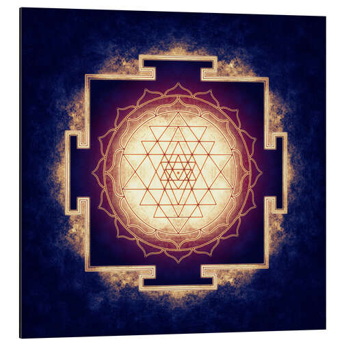 Tableau en aluminium Shri yantra IX