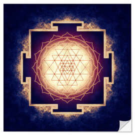 Wandsticker Sri Yantra - Artwork IX