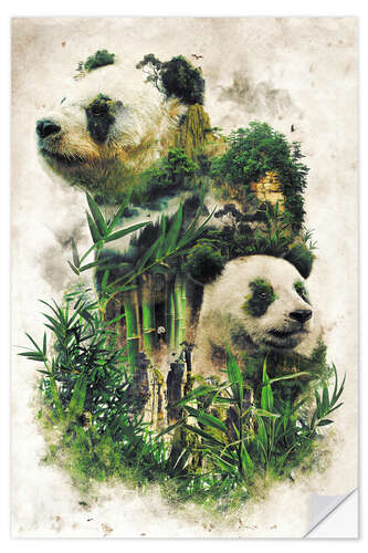 Selvklebende plakat The Giant Panda