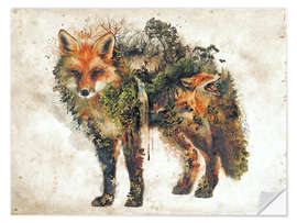 Wall sticker Surreal Fox Nature