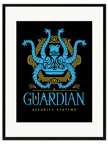 Framed art print the guardian security