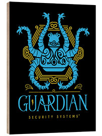 Cuadro de madera the guardian security