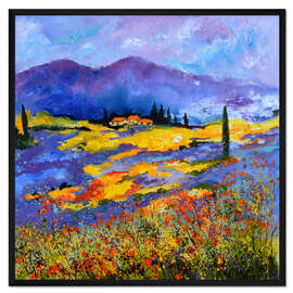 Gerahmter Kunstdruck Felder der Provence