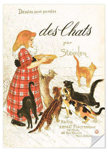 Selvklebende plakat Des Chats