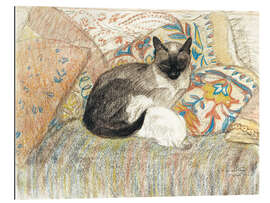 Gallery print Siamese Cat and her kitten