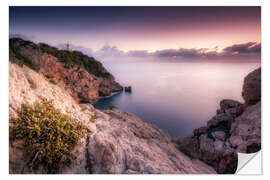 Selvklebende plakat Morning light at the lighthouse Cala Ratjada / Capdepera (Majorca / Spain)