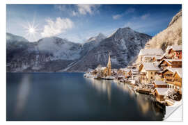 Vinilo para la pared Hallstatt in Austria, Winter