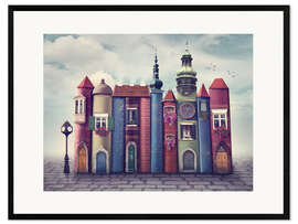 Impresión de arte enmarcada Magic town