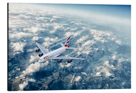 Aluminiumsbilde  British Airways Airbus A380 - airpowerart
