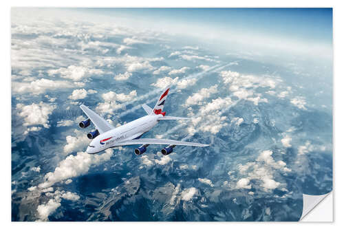 Sticker mural British Airways Airbus A380