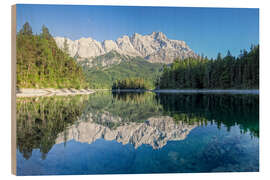 Obraz na drewnie Lake Eibsee with Mount Zugspitze