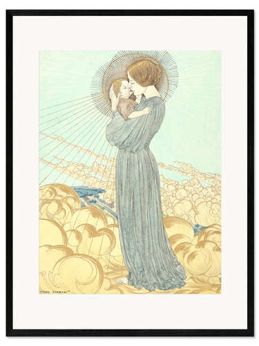 Plakat artystyczny premium w ramie Virgin With Child