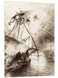 Foam board print Martian Fighting Machine in the Thames Valley