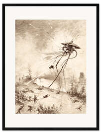 Inramat konsttryck Martian Fighting Machine Hit by Shell