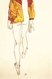 Magnettafel Stehender Halbakt mit braunem Hemd