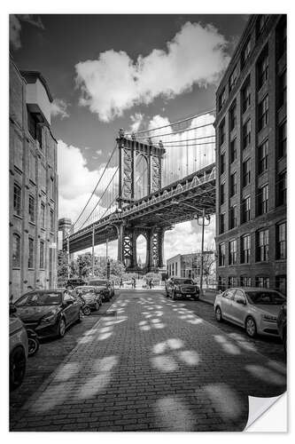 Selvklebende plakat Manhattan Bridge, New York