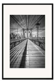 Gerahmter Kunstdruck NEW YORK CITY Brooklyn Bridge