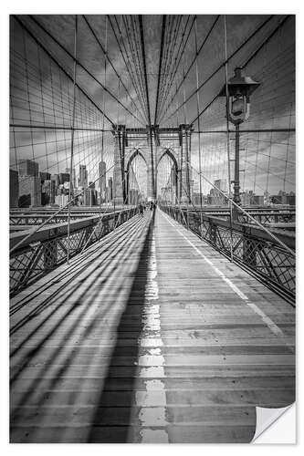 Selvklebende plakat Brooklyn Bridge, New York City