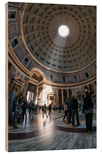 Wood print The Pantheon in Rome, Italy