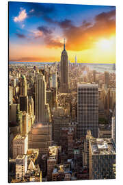 Magnettafel Sonnenuntergang über Manhattan in New York City, USA