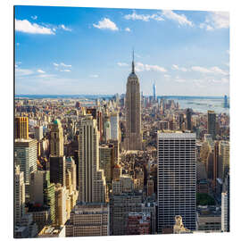 Tableau en aluminium Skyline de Manhattan avec l'Empire State Building