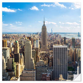 Wandsticker Manhattan Sklyine mit Blick auf das Empire State Building