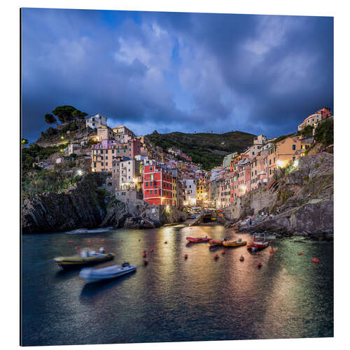 Cuadro de aluminio Riomaggiore at the Cinque Terre, La Spezia province, Italy