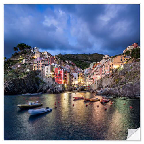 Adesivo murale Riomaggiore at the Cinque Terre, La Spezia province, Italy