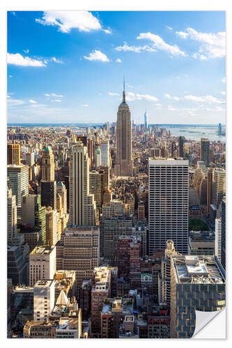 Naklejka na ścianę Manhattan skyline in New York City, USA