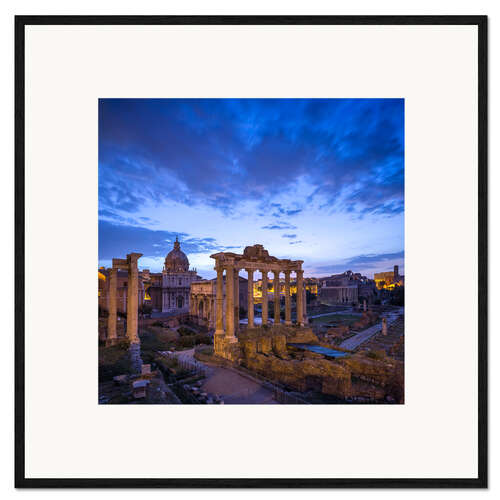 Gerahmter Kunstdruck Forum Romanum in Rom, Italien