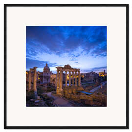 Gerahmter Kunstdruck Forum Romanum in Rom, Italien