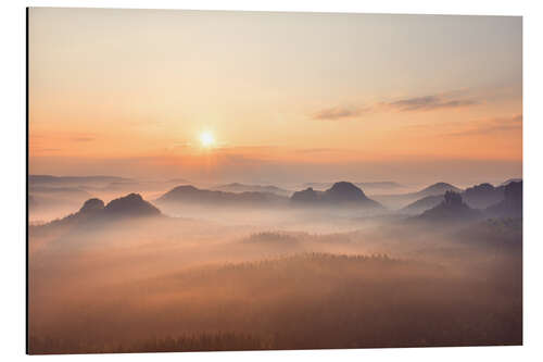 Aluminium print Saxon Switzerland