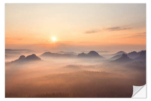 Selvklebende plakat Saxon Switzerland