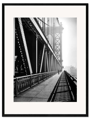 Gerahmter Kunstdruck Manhattan Bridge 1936