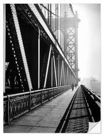 Selvklæbende plakat Manhattan Bridge 1936