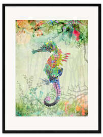 Stampa artistica con cornice Ocean seahorse