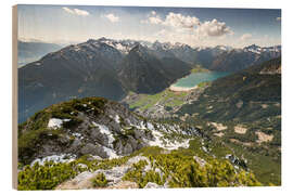 Holzbild Blick auf den Achensee vom Ebnerjoch