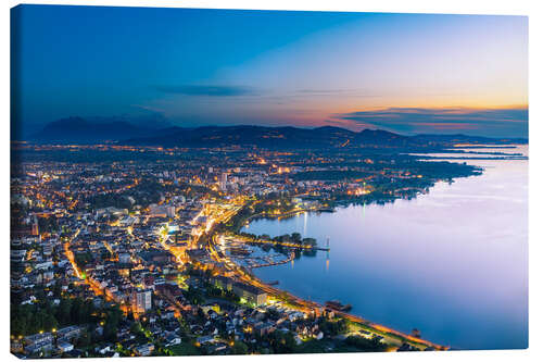 Canvas print Evening in Bregenz, Vorarlberg